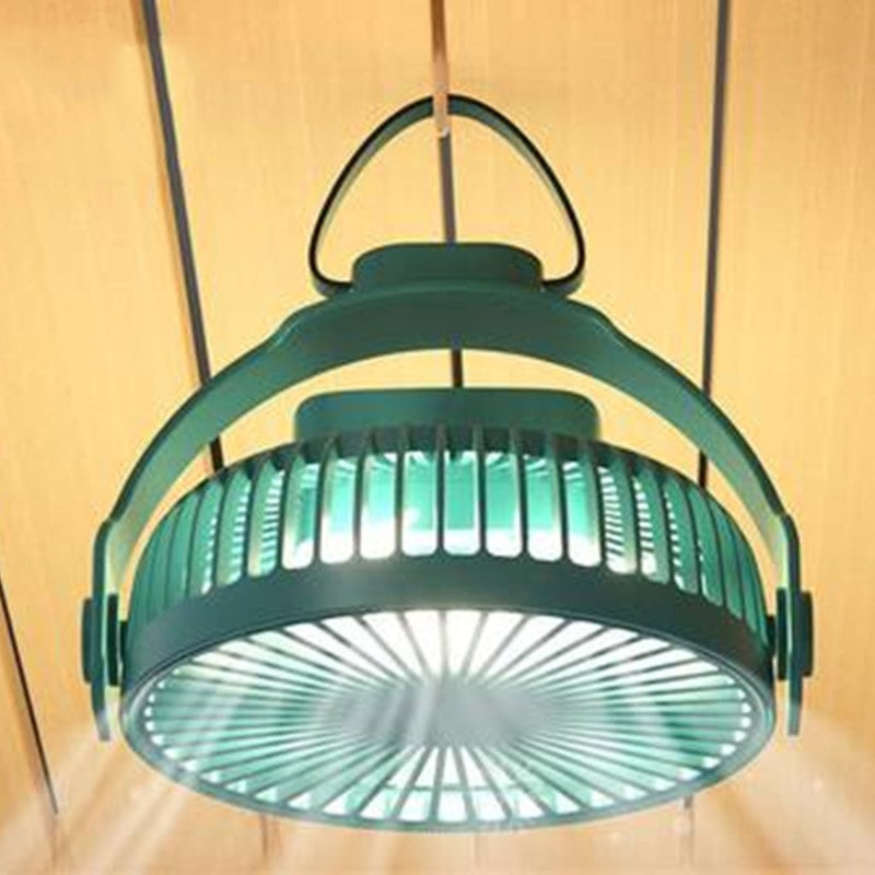 LZINA™ | 2-in-1 Rechargeable Portable Hanging / Desk Fan, with Night Light, 4 Adjustable Wind Speeds