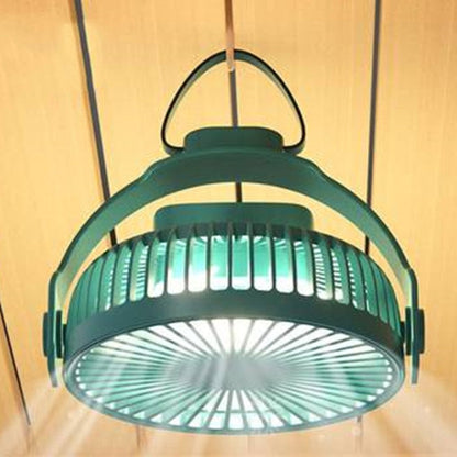 LZINA™ | 2-in-1 Rechargeable Portable Hanging / Desk Fan, with Night Light, 4 Adjustable Wind Speeds