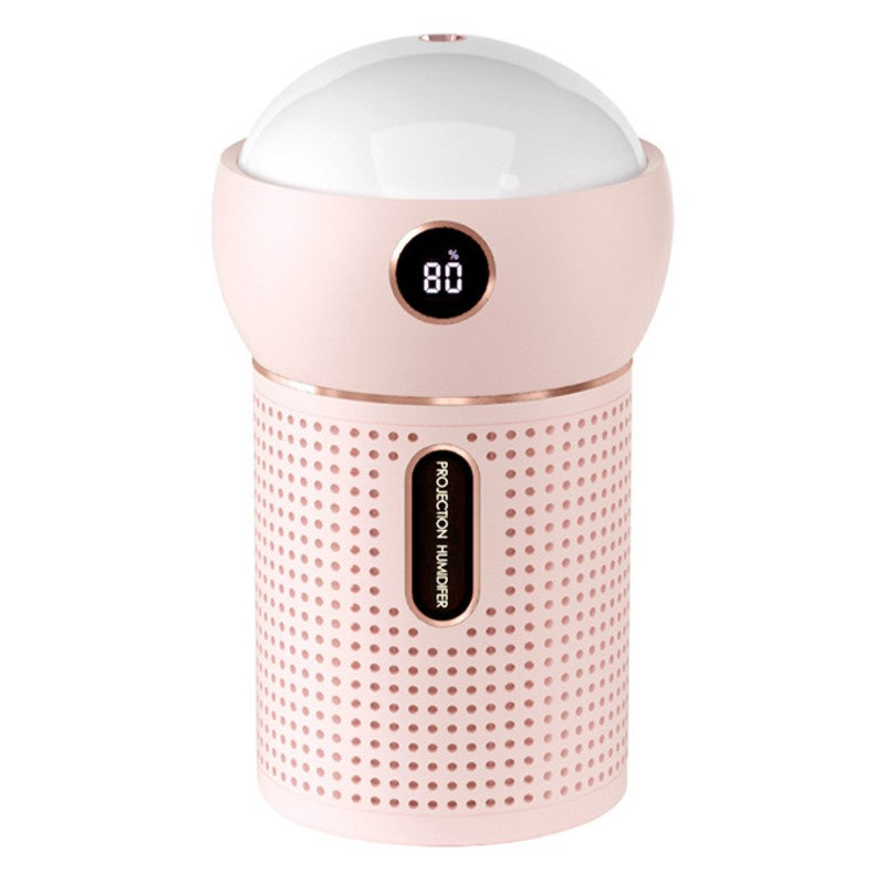 LZINA™ | 3-in-1 Portable Rechargeable Mini Humidifier, with 360¬∞ Dynamic Projection & Night Light, for Home, Office & Party
