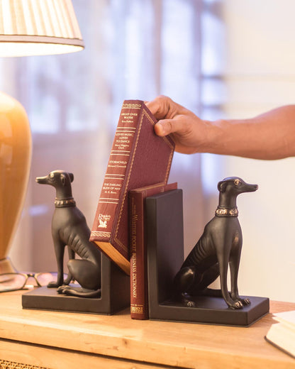 LZINA™ | Guard Dog Bookend Set - Black