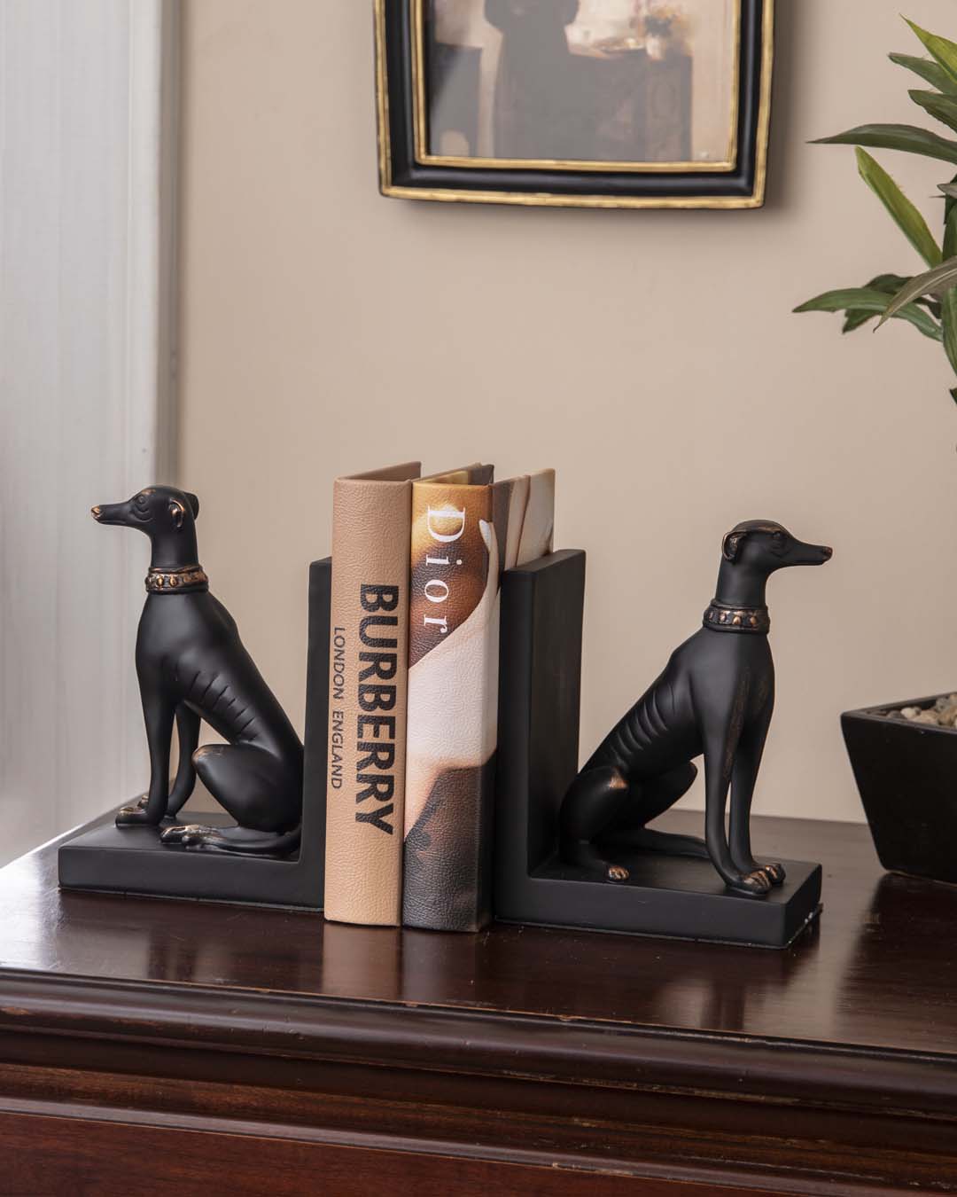 LZINA™ | Guard Dog Bookend Set - Black