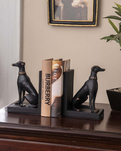 LZINA™ | Guard Dog Bookend Set - Black