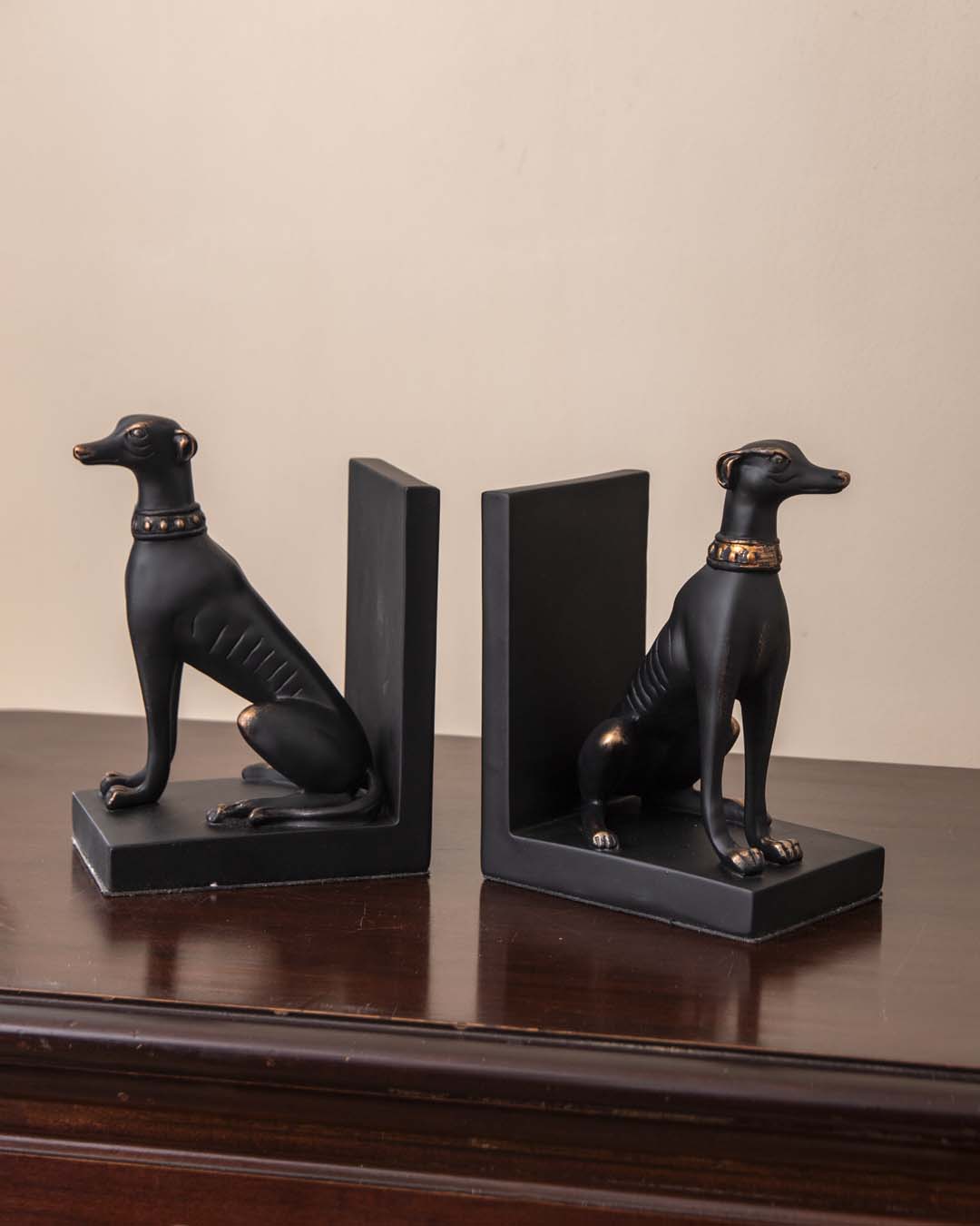 LZINA™ | Guard Dog Bookend Set - Black