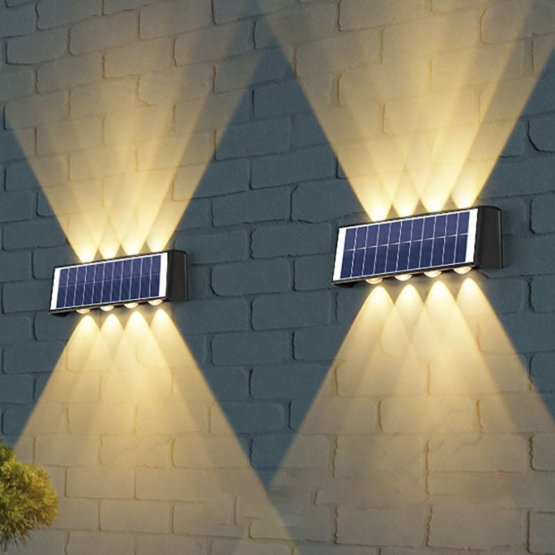 LZINA™ | Modern Simplicity Solar Waterproof Rectangular ABS PMMA LED Wall Light Lamp For Outdoor Patio