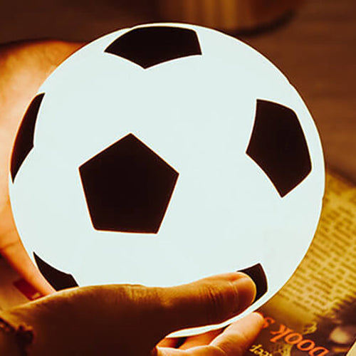 BowLift Creative Soccer Silicone LED Night Light — USB-Charging Table Lamp