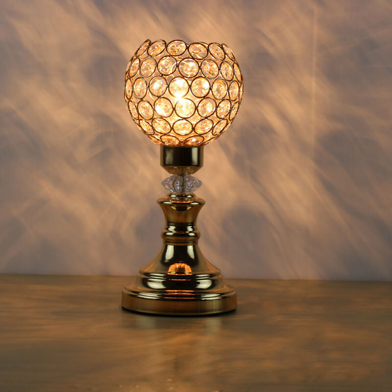 BowLift European Luxury Crystal Ball 1-Light Art Table Lamp – Elegant Crystal Accent for Modern Living