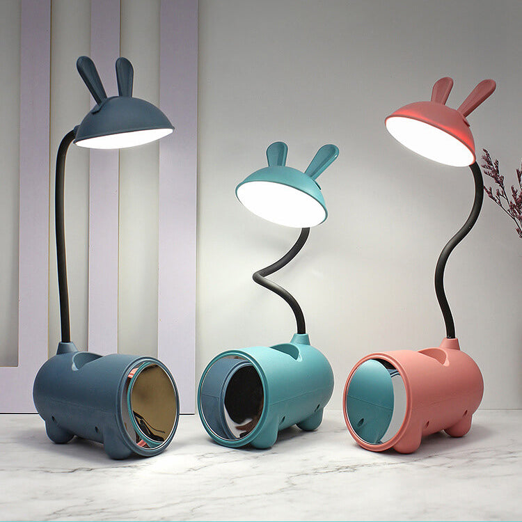 BowLift Cartoon Rabbit LED Touch Desk Lamp with USB Pen Holder