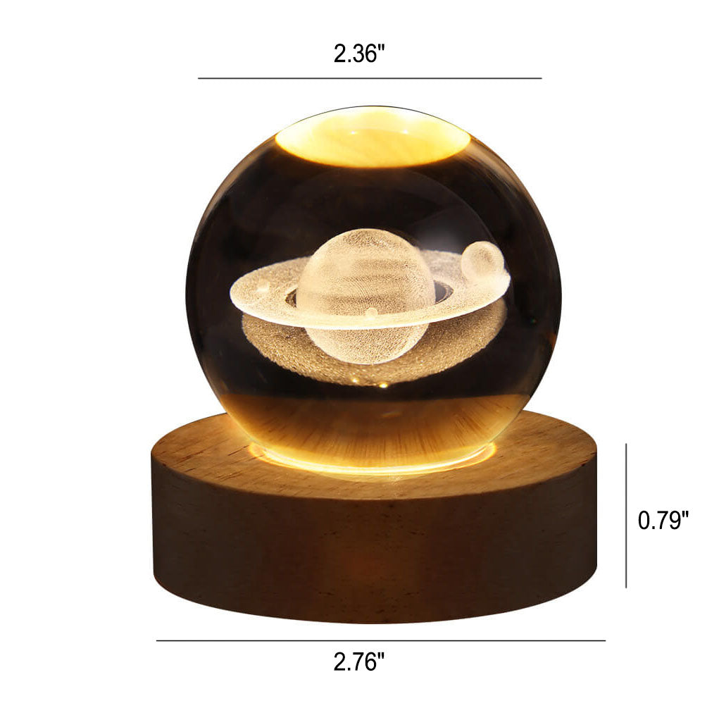 Enchanted Star System Crystal Ball USB LED Night Light Table Lamp