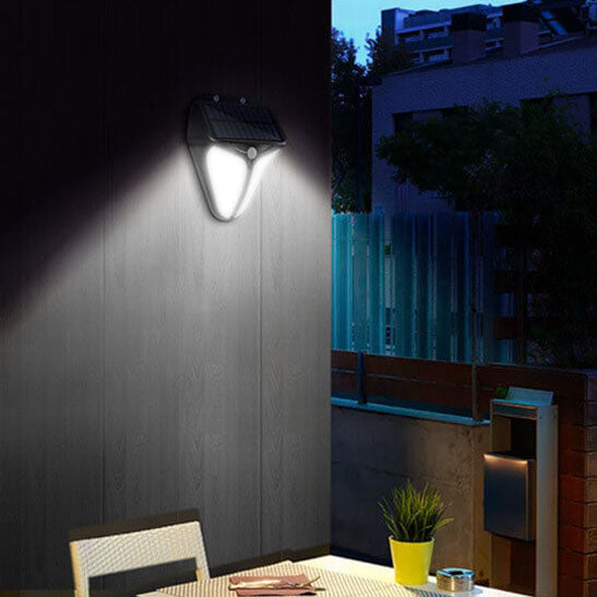LZINA™ | Solar Intelligent Triangle Outdoor Waterproof Body Sensor Patio LED Wall Light