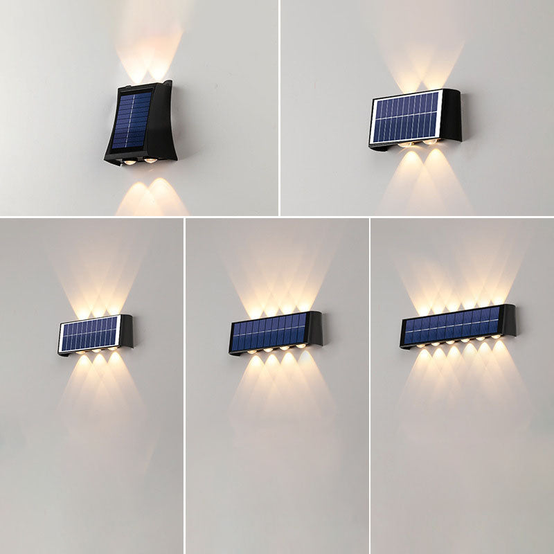 LZINA™ | Modern Simplicity Solar Waterproof Rectangular ABS PMMA LED Wall Light Lamp For Outdoor Patio