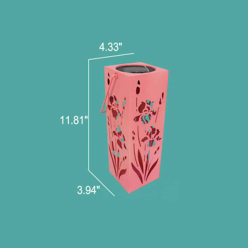 LZINA™ | Solar Butterfly Rose Pattern Hollow Column LED Outdoor Waterproof Decorative Lamp