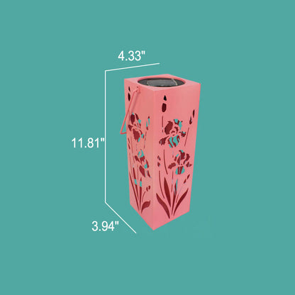 LZINA™ | Solar Butterfly Rose Pattern Hollow Column LED Outdoor Waterproof Decorative Lamp