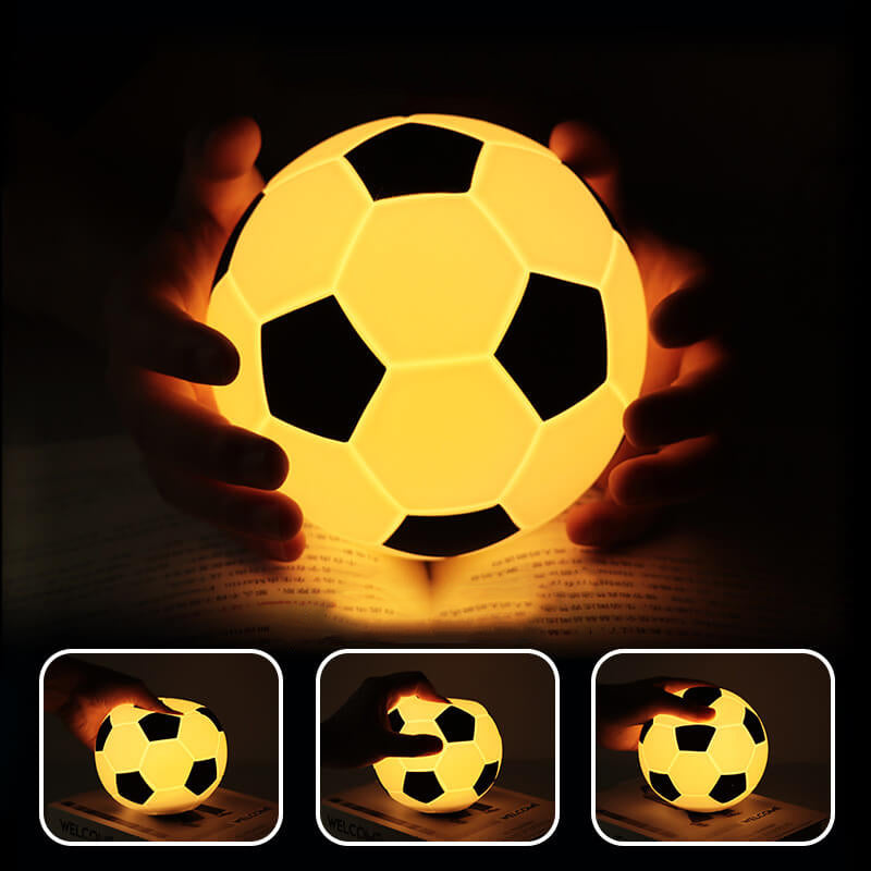 BowLift Creative Soccer Silicone LED Night Light — USB-Charging Table Lamp
