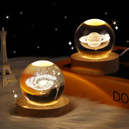 Enchanted Star System Crystal Ball USB LED Night Light Table Lamp