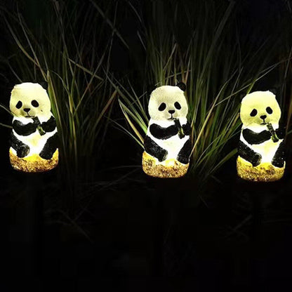 LZINA™ | Solar resin panda outdoor waterproof patio decoration ground light