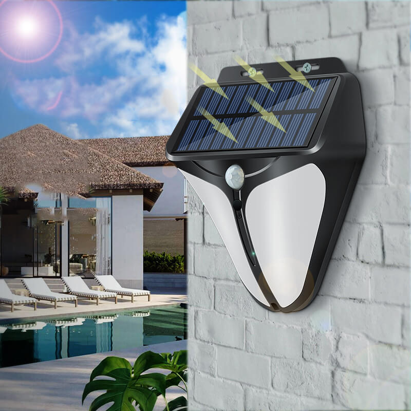 LZINA™ | Solar Intelligent Triangle Outdoor Waterproof Body Sensor Patio LED Wall Light