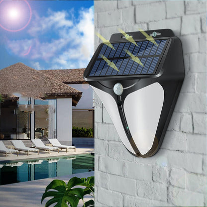 LZINA™ | Solar Intelligent Triangle Outdoor Waterproof Body Sensor Patio LED Wall Light