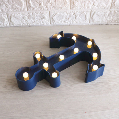 BowLift Scandinavian-Modern Boat Anchor LED Wall Sconce — Battery-Powered ABS Lamp