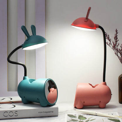 BowLift Cartoon Rabbit LED Touch Desk Lamp with USB Pen Holder