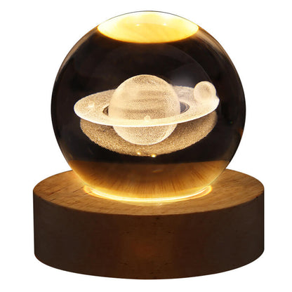 Enchanted Star System Crystal Ball USB LED Night Light Table Lamp