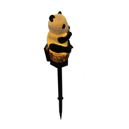 LZINA™ | Solar resin panda outdoor waterproof patio decoration ground light