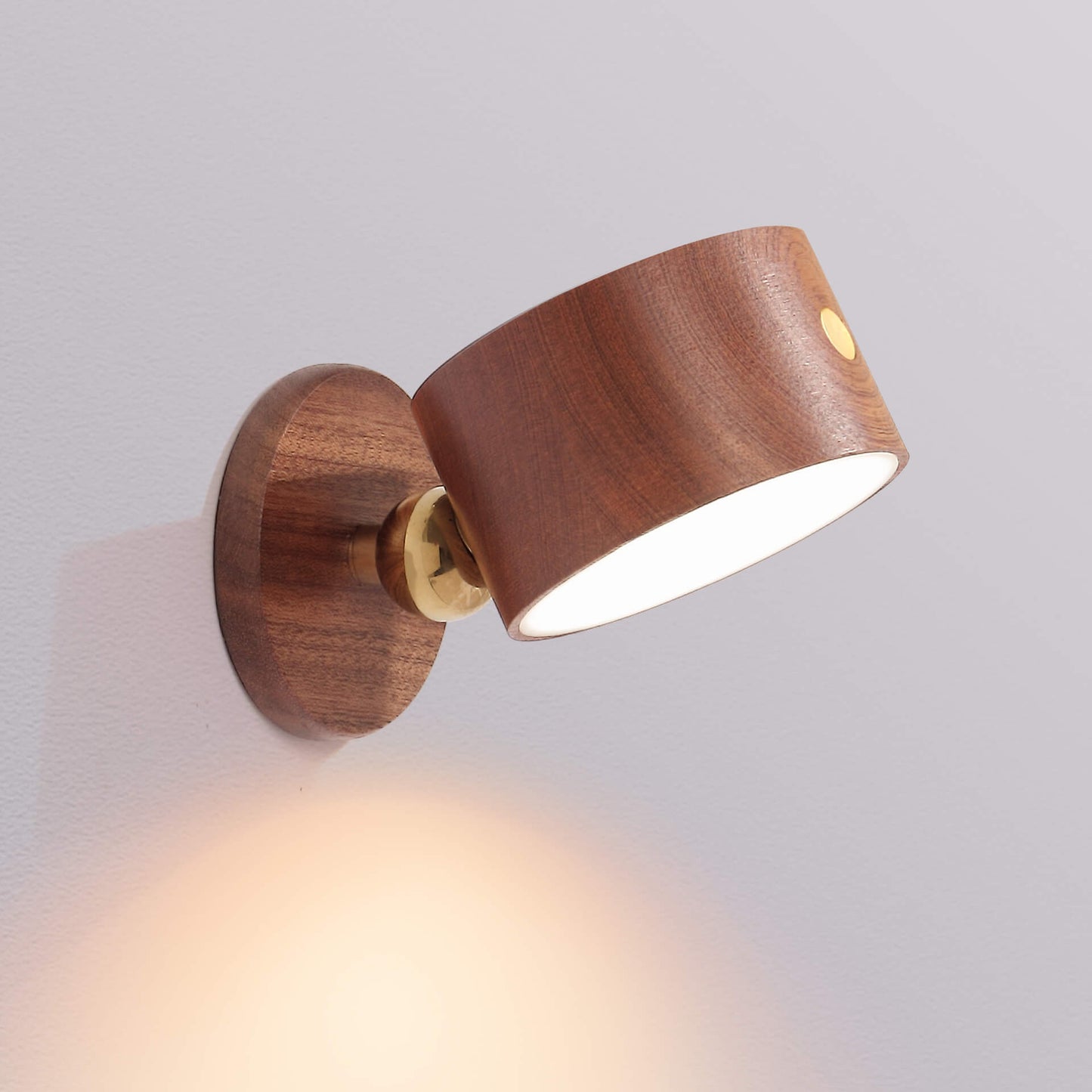 BowLift Wooden USB-Rechargeable Touch LED Night Light with Magnetic Wall Sconce