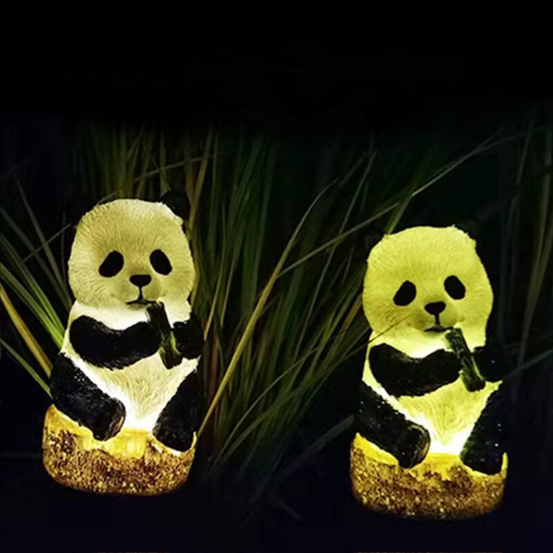 LZINA™ | Solar resin panda outdoor waterproof patio decoration ground light