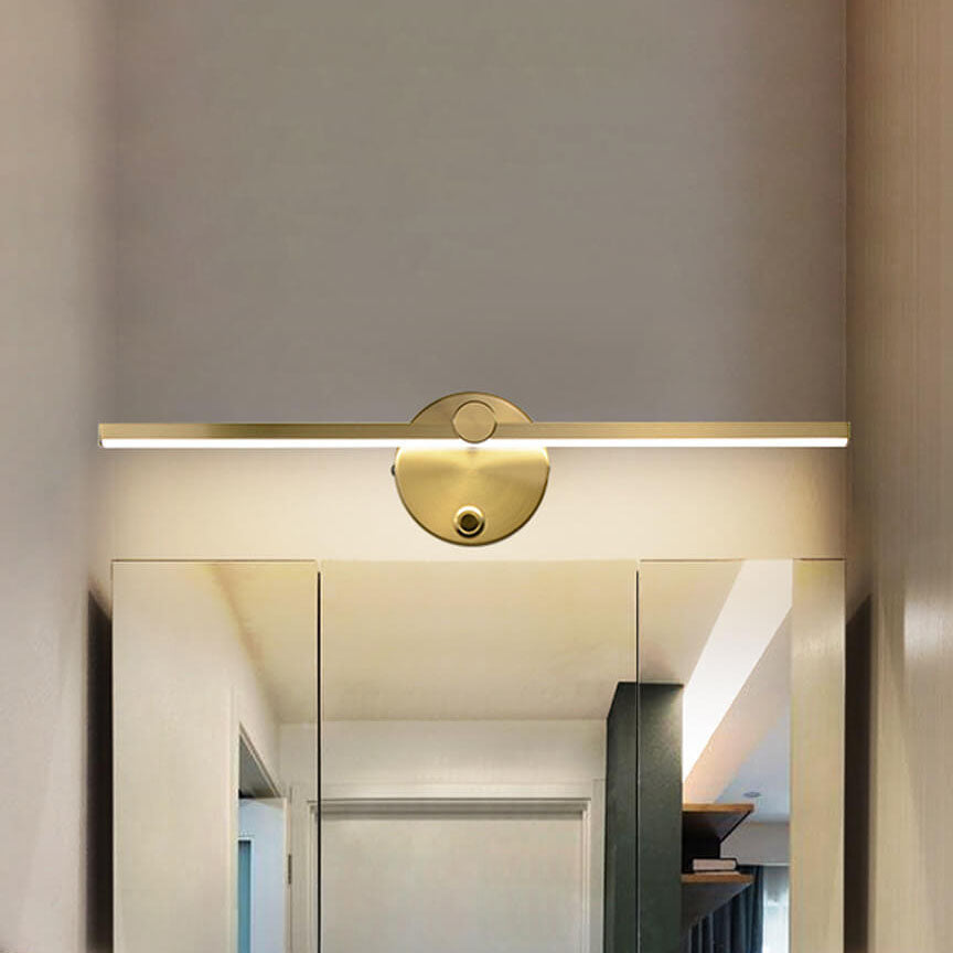 BowLift Nordic Minimalist Aluminium Long Bar LED Mirror Wall Light with Switch