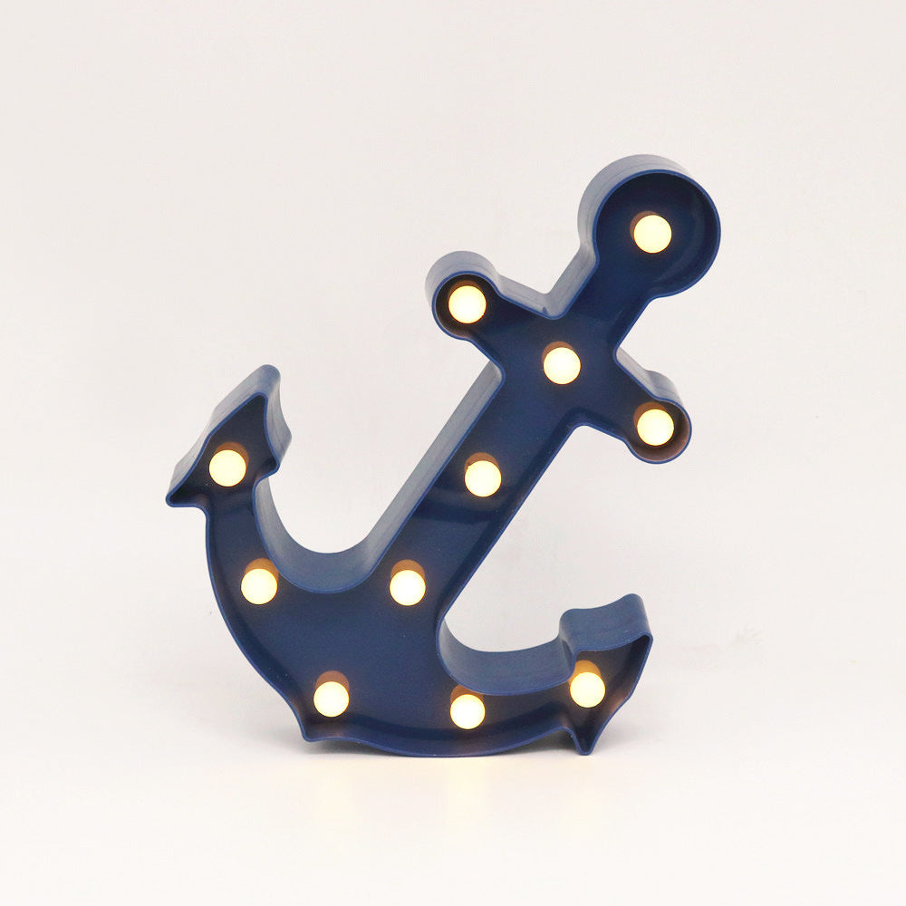 BowLift Scandinavian-Modern Boat Anchor LED Wall Sconce — Battery-Powered ABS Lamp
