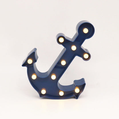 BowLift Scandinavian-Modern Boat Anchor LED Wall Sconce — Battery-Powered ABS Lamp