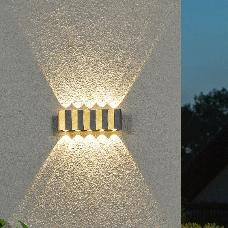 LZINA™ | Modern Light Luxury Golden Aluminium Outdoor Waterproof Terrace LED Wall Light Lamp