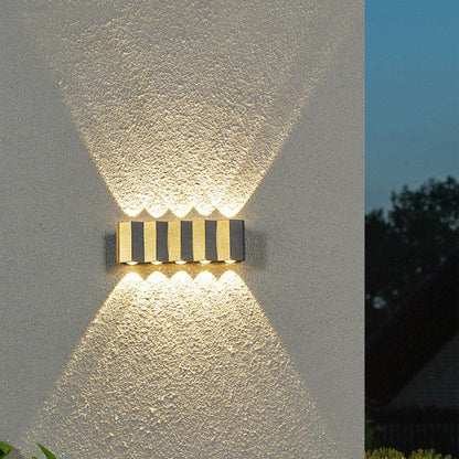 LZINA™ | Modern Light Luxury Golden Aluminium Outdoor Waterproof Terrace LED Wall Light Lamp