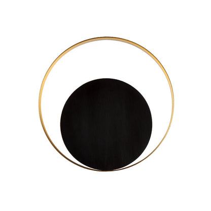 BowLift Modern Minimalist Iron Circle Ring One-Light Wall Sconce for Bedroom