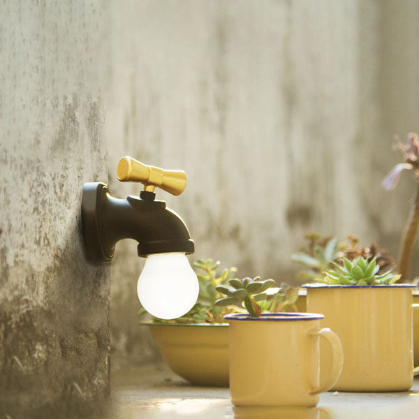 BowLift Modern Faucet-Style USB-Powered LED Night Light Wall Lamp - ABS/PC