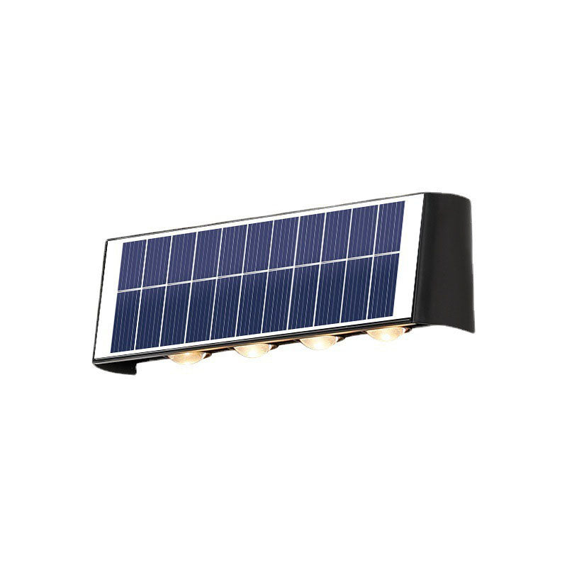 LZINA™ | Modern Simplicity Solar Waterproof Rectangular ABS PMMA LED Wall Light Lamp For Outdoor Patio