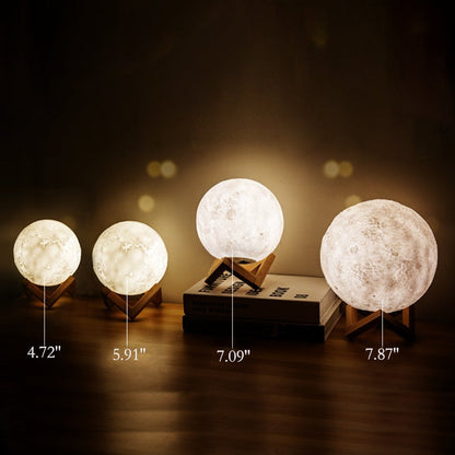 BowLift Creative Mini Moon Lamp – Rechargeable, 3D-Printed, 1-Light LED Table Lamp