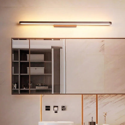 BowLift Leigh Modern Linear Wall Light – Gold Metal Fixture for Bedroom or Bathroom
