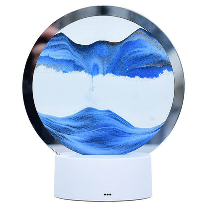 BowLift Creative Round Hourglass Quicksand 3D LED Night Light Table Lamp