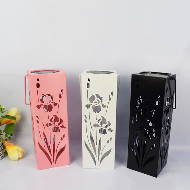 LZINA™ | Solar Butterfly Rose Pattern Hollow Column LED Outdoor Waterproof Decorative Lamp