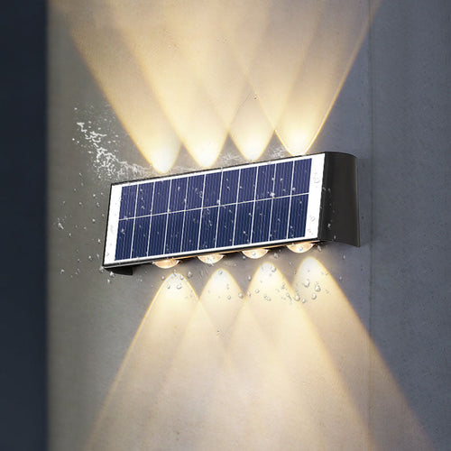 LZINA™ | Modern Simplicity Solar Waterproof Rectangular ABS PMMA LED Wall Light Lamp For Outdoor Patio