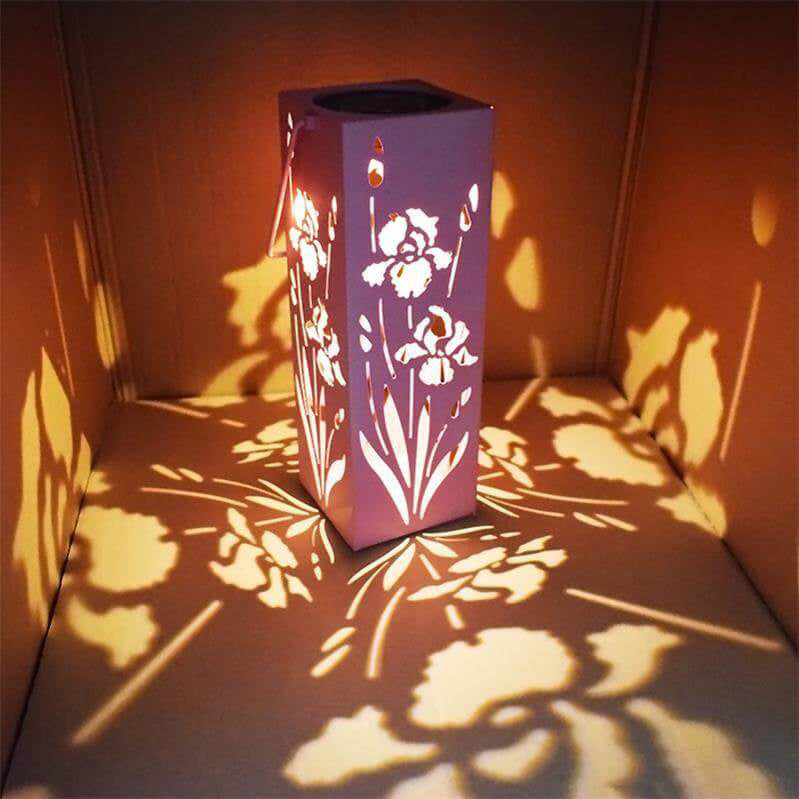 LZINA™ | Solar Butterfly Rose Pattern Hollow Column LED Outdoor Waterproof Decorative Lamp