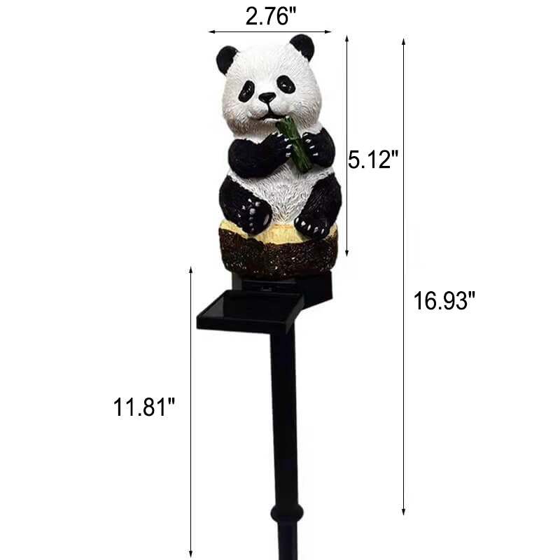 LZINA™ | Solar resin panda outdoor waterproof patio decoration ground light