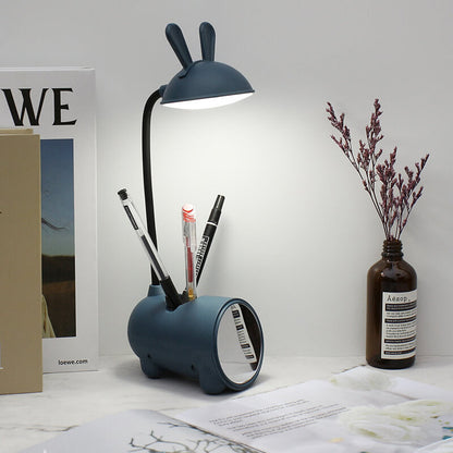 BowLift Cartoon Rabbit LED Touch Desk Lamp with USB Pen Holder