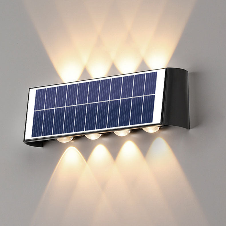LZINA™ | Modern Simplicity Solar Waterproof Rectangular ABS PMMA LED Wall Light Lamp For Outdoor Patio