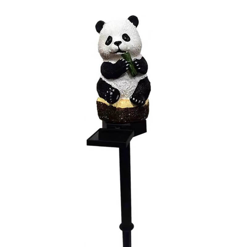 LZINA™ | Solar resin panda outdoor waterproof patio decoration ground light