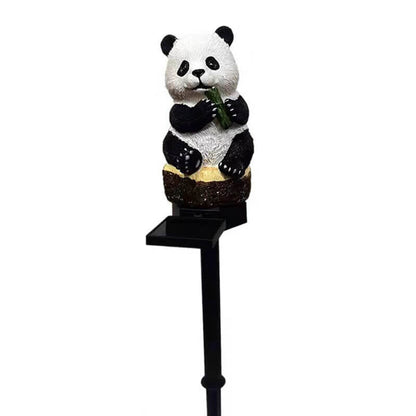 LZINA™ | Solar resin panda outdoor waterproof patio decoration ground light