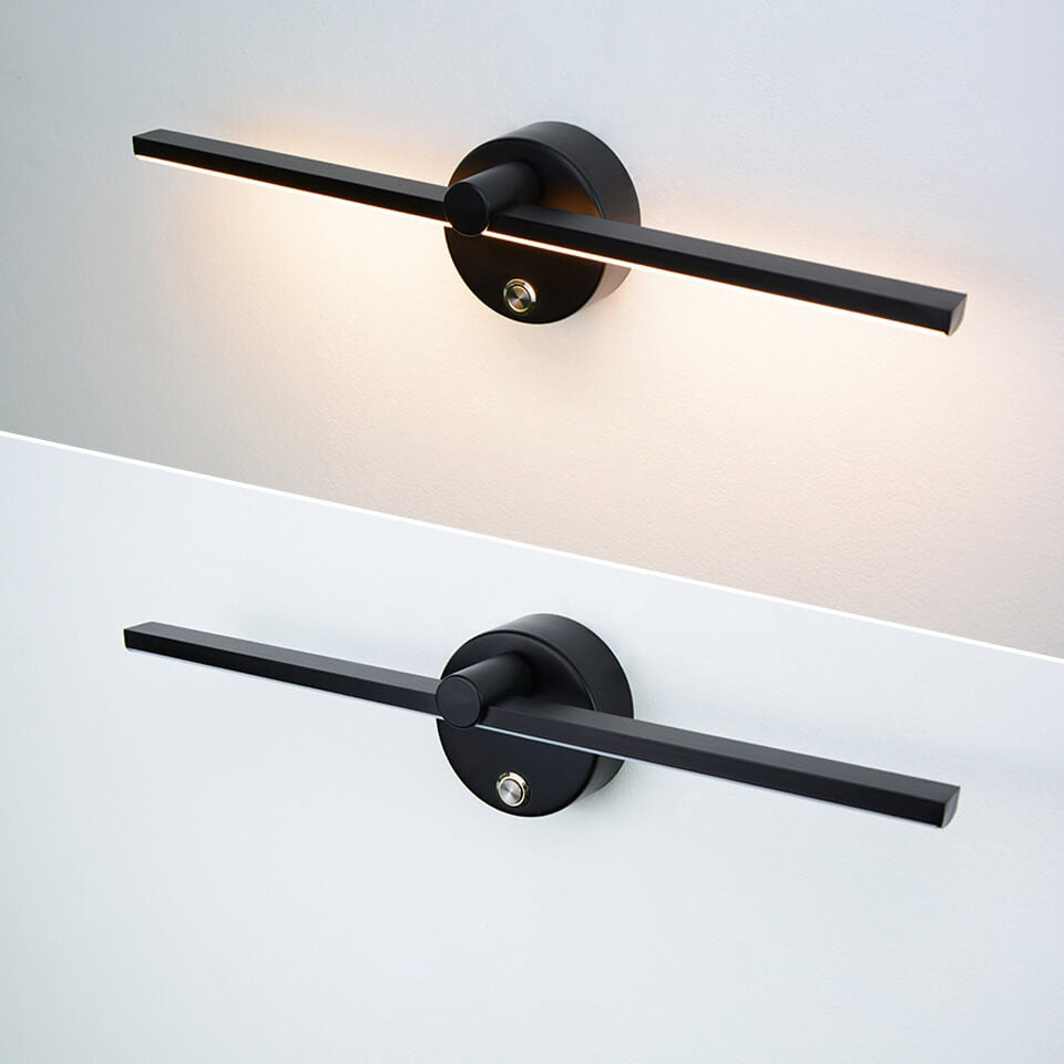 BowLift Nordic Minimalist Aluminium Long Bar LED Mirror Wall Light with Switch