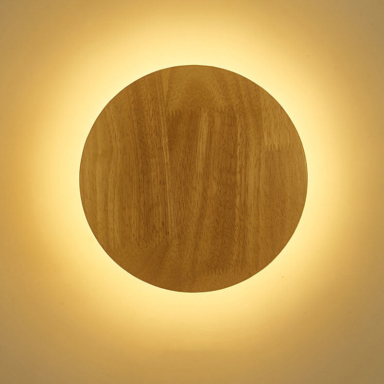 BowLift Modern Minimalist Wood LED Wall Light — Round, Irregular Oval Wall Lamp for Living Room