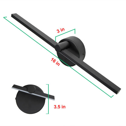 BowLift Nordic Minimalist Aluminium Long Bar LED Mirror Wall Light with Switch