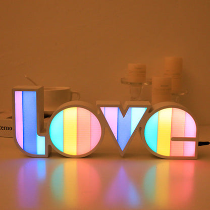 BowLift Modern Art Deco Waterproof PS Love Letters LED Table Lamp – Perfect Bedroom Accent
